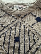 vintage 80s/90s geometric knit crewneck sweater.