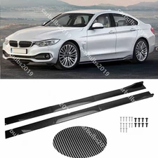 For BMW F32 4 Series M Sport 14-20 86.6"Carbon Fiber Side Skirt Rocker Panel Lip