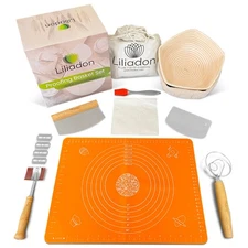 🎁  Banneton Set for Bread & Sourdough – 2 Proofing Star Baskets with Tools-Gift