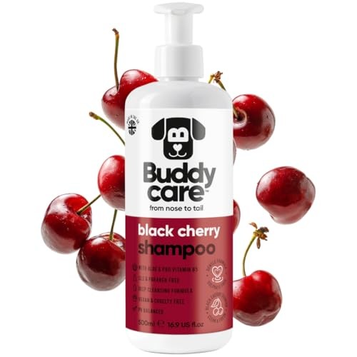 Shampooing Cerise Noire nettoyant en profondeur élimine impuretés poils chien