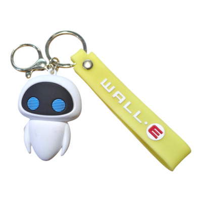 Wall-E Movie Eve Character 3D Keychain Backpack Purse Zipper Charm New Free Ship