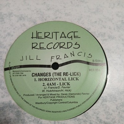 JILL FRANCIS - CHANGES ( THE RE - LICK ) - SOUL - 12'' SINGLE