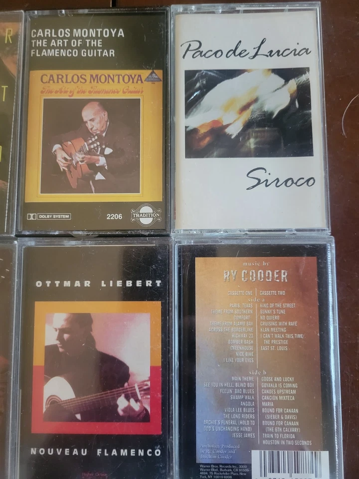 Paco De Lucia Ottmar Liebert Carlos Montoya Flaco Jimenez Ry Cooder Cassette Lot - Image 3 of 4