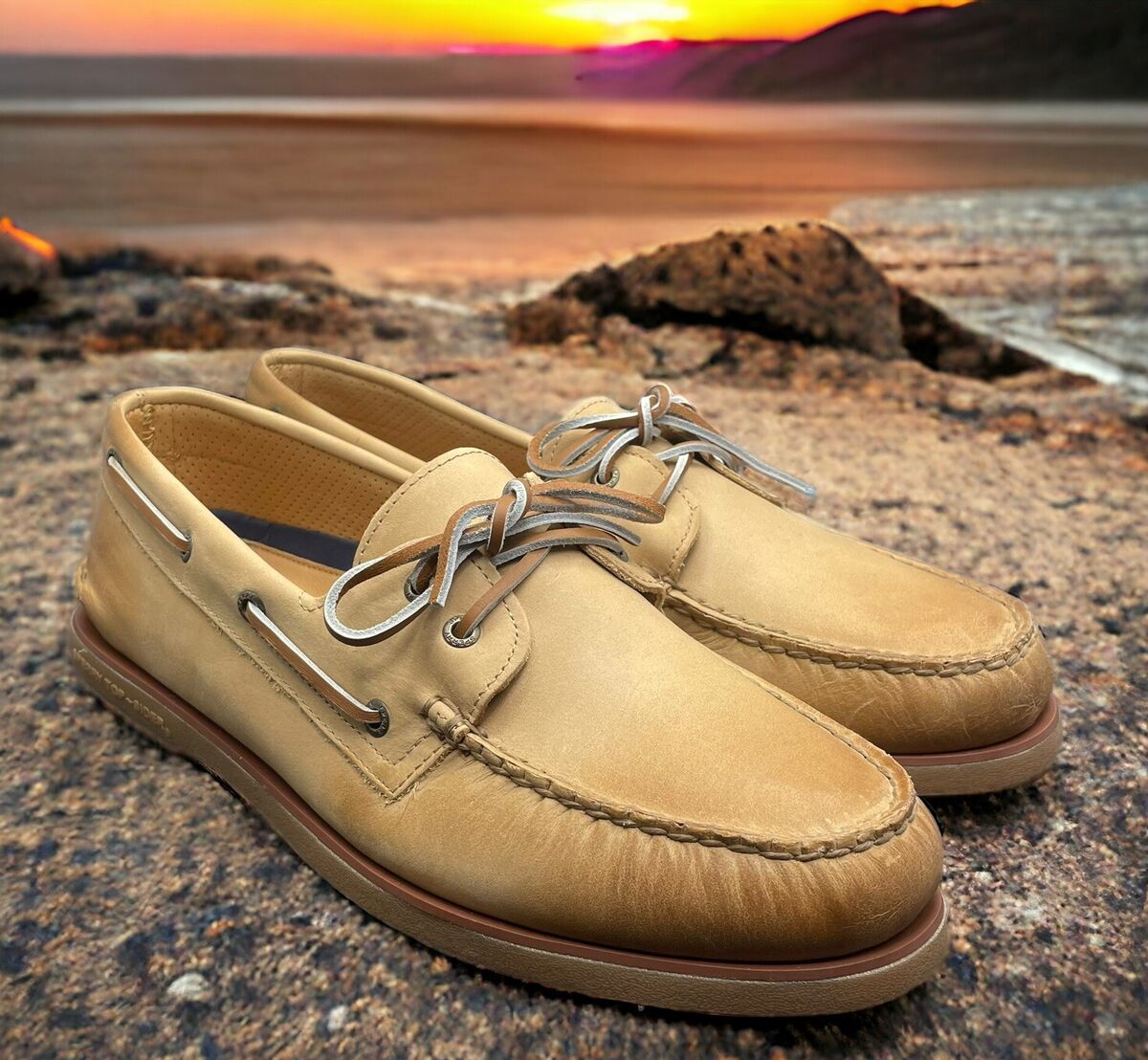 Sperry Gold Cup Burnished Honey Leather Boat Deck Shoes Mens Sperry Gold Cup Burnished Honey Leather Boat Deck Shoes Mens