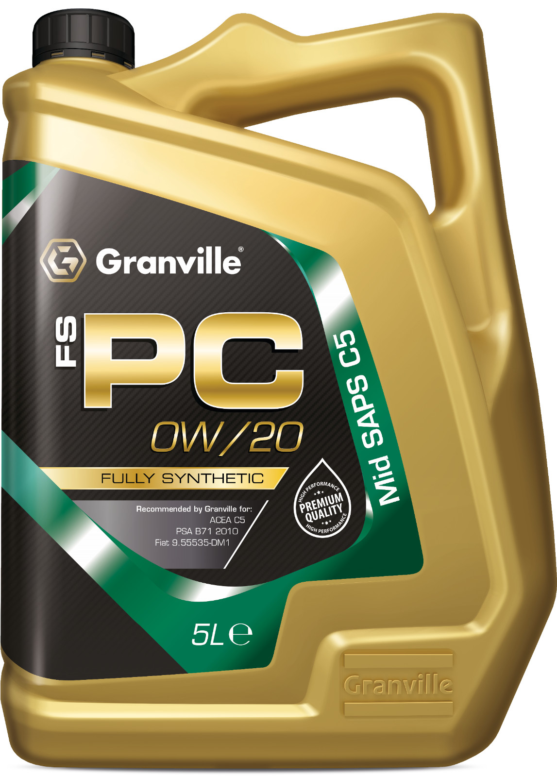 Granville 0w20 FS-PC Fully Synthetic C5 Engine Oil 5L Mid Saps PSA: B71 2010