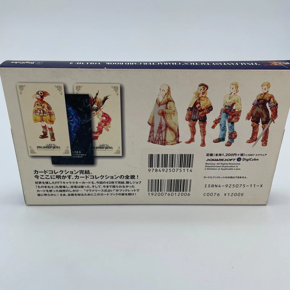 Libro de cartas de personajes de Final Fantasy Tactics Vol.1 inglés 1997 Foto 4 de 4