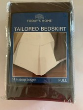 Dark Grey Today's Home FULL Tailored Bedskirt 14" drop New in Package