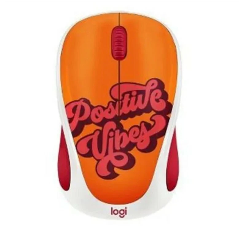 Logitech M317C Collection Wireless Battery-Operated Orange Mouse, Positive Vibes - Image 4 of 4