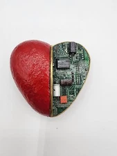 Love Bytes Heart figurine Paper weight technical Computer Components Unique Geek