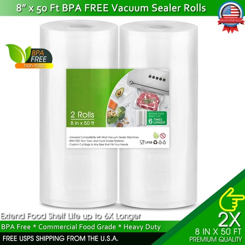Vacuum Sealer Bags Rolls Jumbo 4Mil Food Saver Bag 8"x50' 11"x50' 8"x20' 11"x20' - Picture 18 of 21