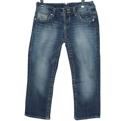 Pantalon Capri VIGOSS The Chelsea – Strass, Coton Mélangé – Taille 1 – Excellent état