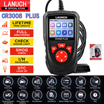 Launch CR3008 PLUS Profi KFZ Diagnosegerät OBD2 Scanner Auto ENG BMS DTC LOOKUP