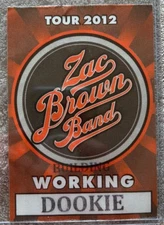 2012 ZAC BROWN BAND TOUR WORKING BACKSTAGE PASS