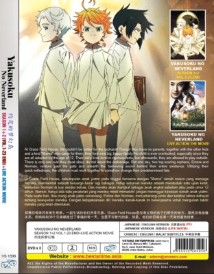 ANIME] DVD YAKUSOKU NO NEVERLAND SEASON 1-2 VOL.1-23 END + LIVE