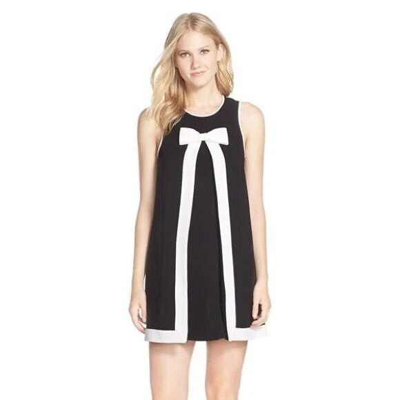 Cece bow trim cheap shift dress