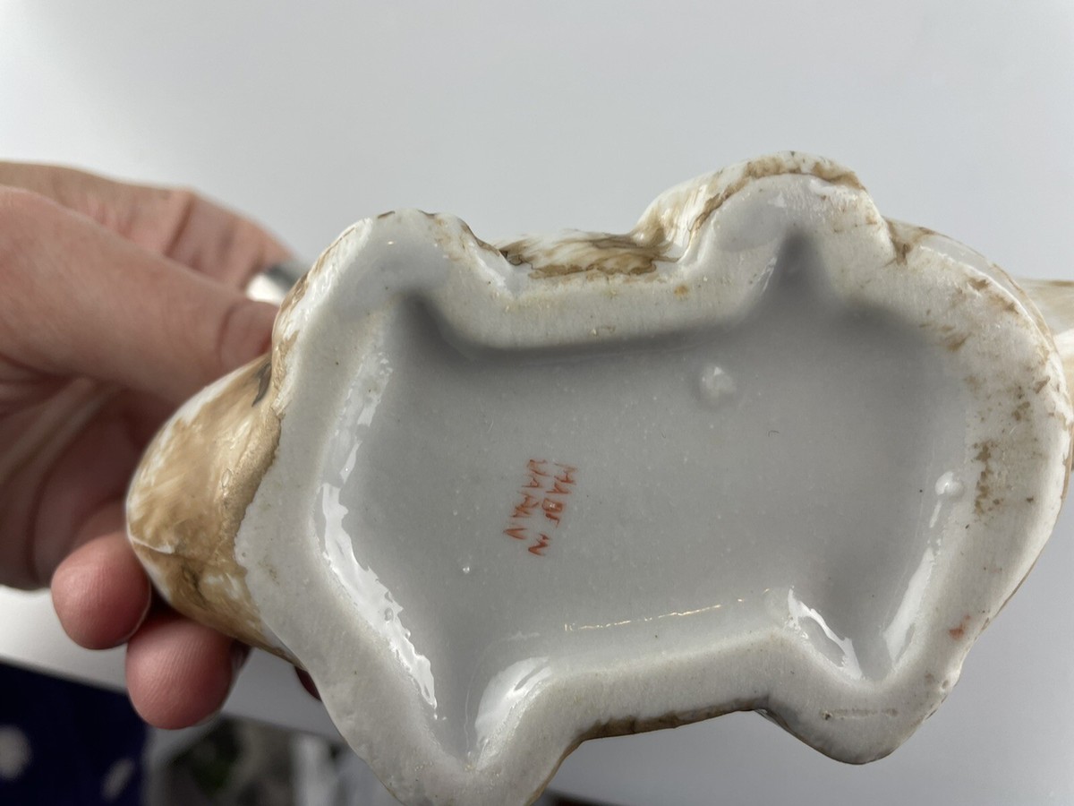 Porcelain Alligator Ashtray Open Mouth Vintage Figure Made in