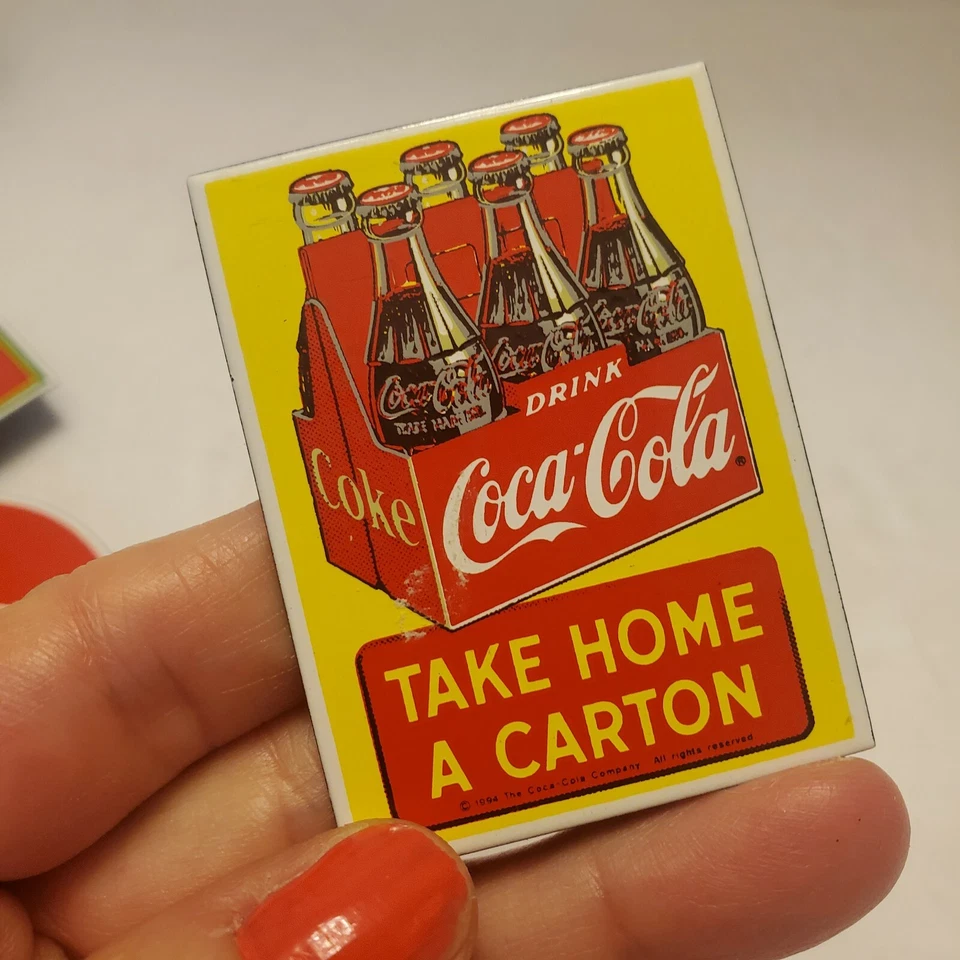 Lote de 6 imanes de Coca Cola vintage 1990 retro multicolor publicidad colorida Foto 4 de 4