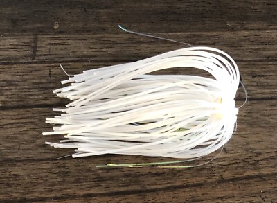 Bass Jig Skirts - Lot Of 10 - Color White With Pearlescent Tinsel