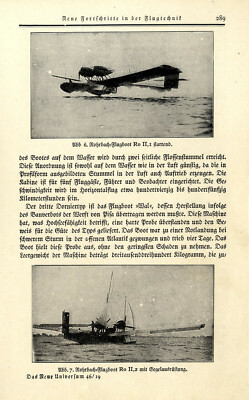 Rohrbach Leichtmetall-Flugboot Ro II,2 mit Segelausrüstung Flugtechnik von 1925