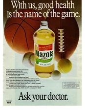 1976 Mazola Corn Oil "Good Health Is The Name Of the Game Ask Your Dr." Print Ad
