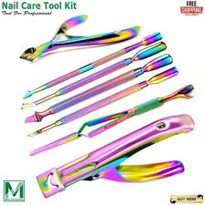 Cuticle Nipper Acrylic Clipper Nail Pusher Uv Gel Remover Pincher Magic Wand Set