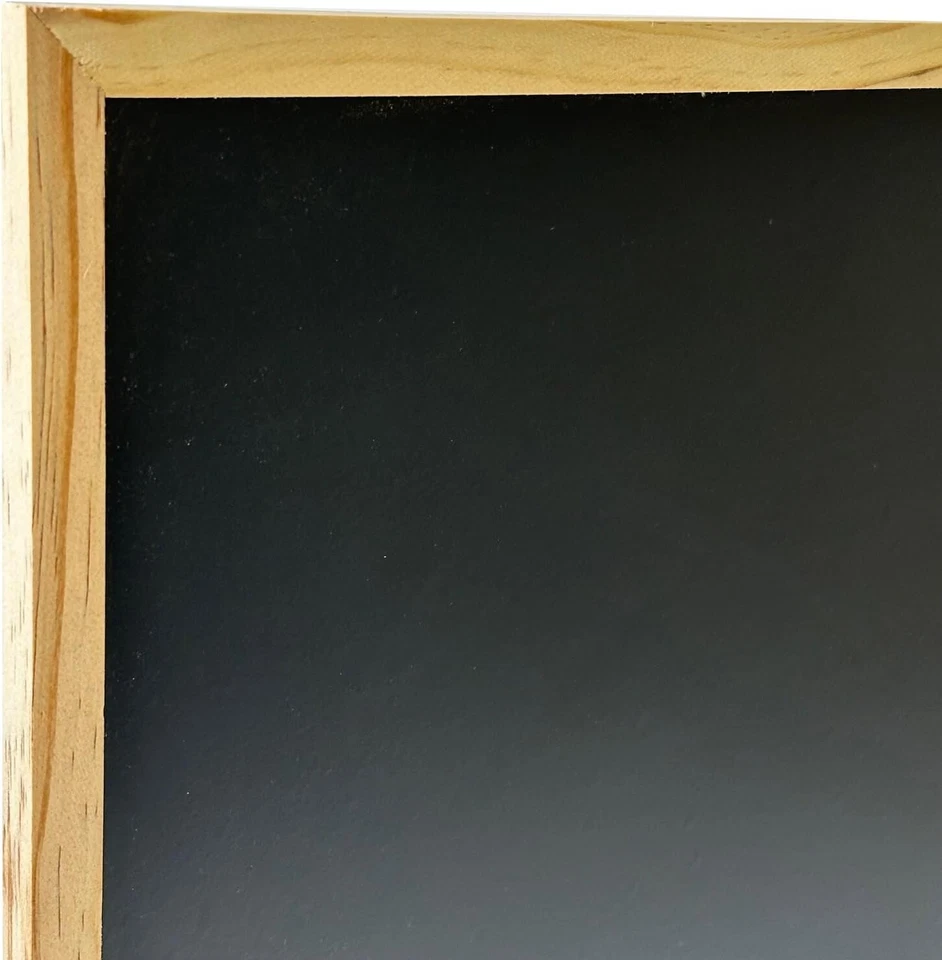 Large Black Board Wooden Framed Office School Notice Menu Chalk Board 60x40cm UK - Image 2 of 4