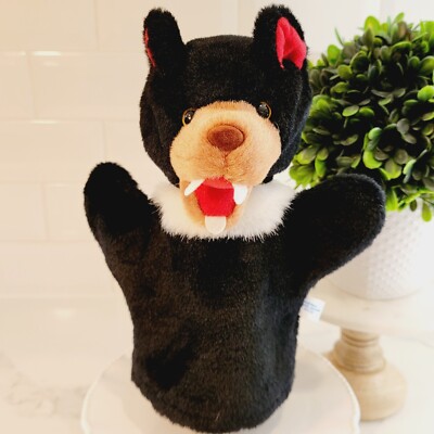 Australia United Souveniers PTY LTD Black Bear Vampire Soft Hand Puppet CUTE