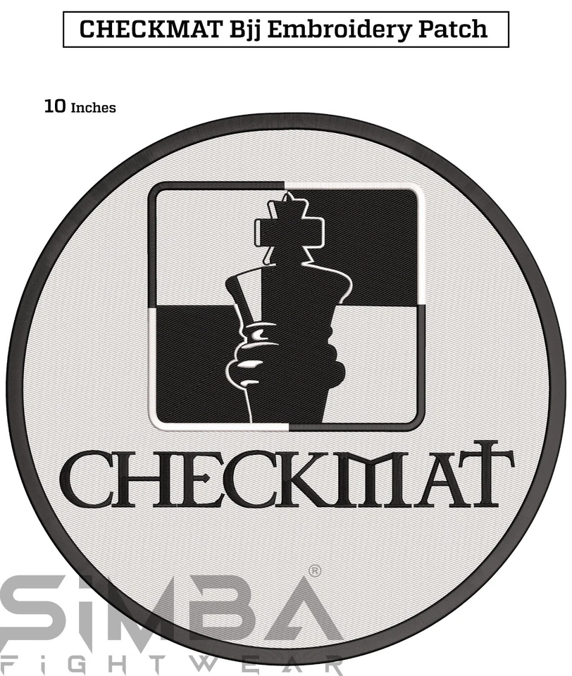 Checkmat BJJ Embroidery Patches BJJ Kimono Patch Checkmat BJJ Patches Pack of 3 - Image 2 of 4