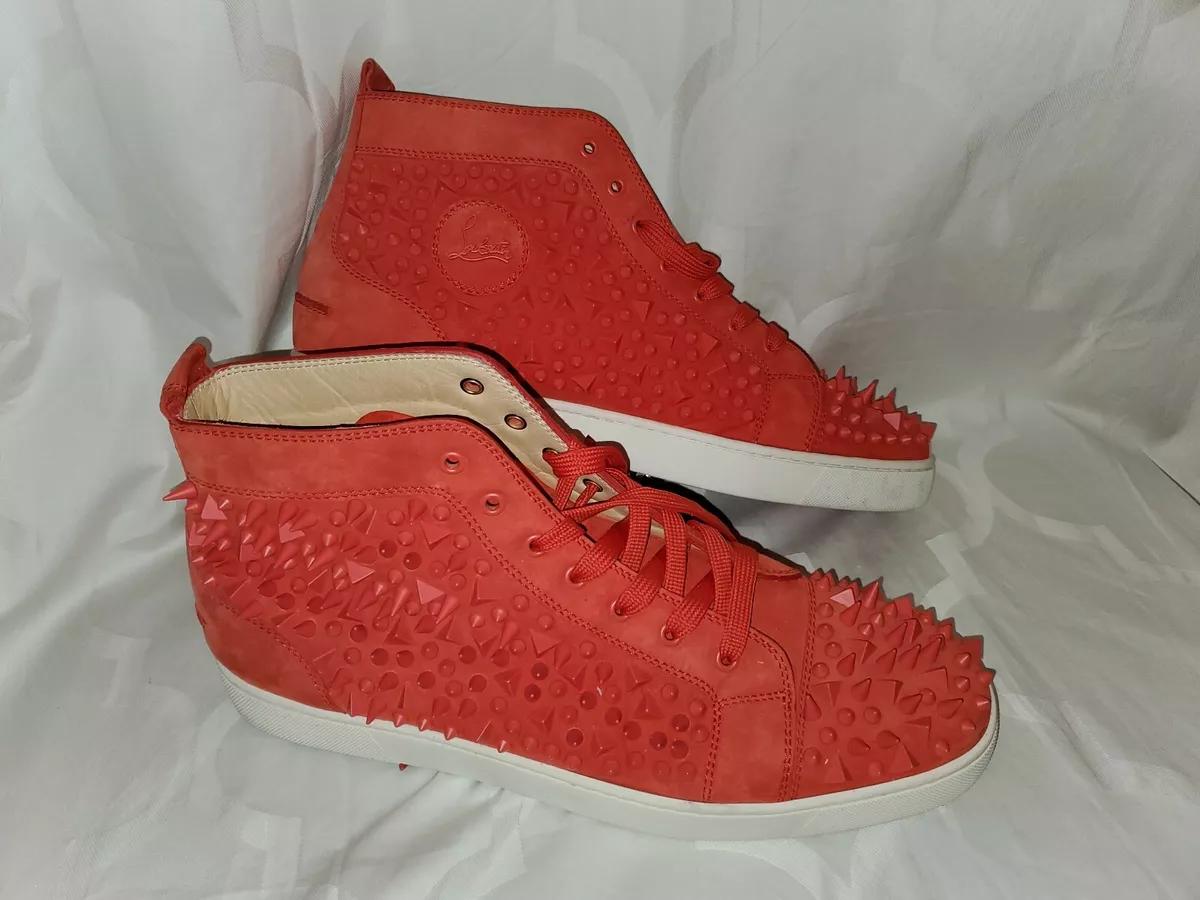 Louboutin white deals studded sneakers