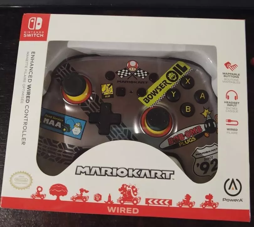 Mario Kart Nintendo Switch Enhanced Wired Controller by Power A