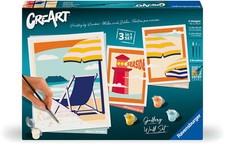 Ravensburger Malen nach Zahlen Trend Gallery Wand Set Am Strand 1x C 2x E 23901
