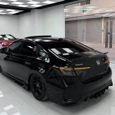 LH+RH Smoke/White LED Tail Light for 11th Gen Honda Civic Sedan 22-25 Rear Light