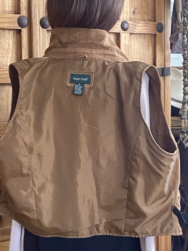 Hunt Club Leather Vest Size Youth 14 Adult XS Very Good Condition - Picture 8 of 14