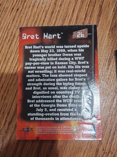Bret Hart And Sting 1999 Topps Embossed World Championship Wrestling Cards - Picture 4 of 5