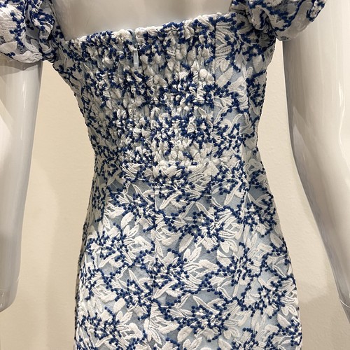Adelyn Rae “Greta” Lace Mini Dress Floral Print Puff Sleeves Dress Size Small - Picture 8 of 19