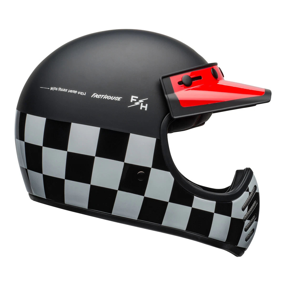 BELL MOTO3 Fasthouse Checkers Classic Motorcycle MX Helmet