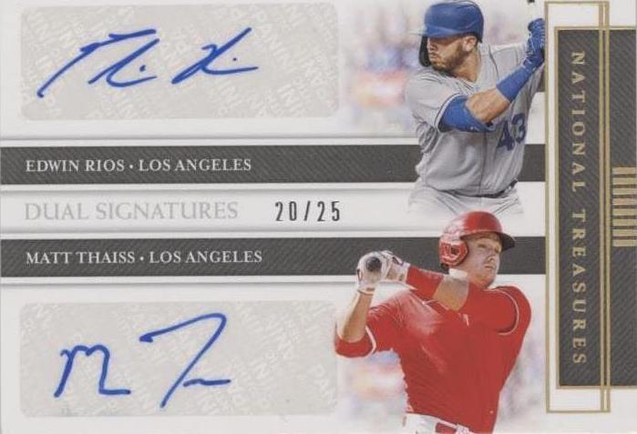2020 Panini National Treasures - Dual Signatures Matt Thaiss, Edwin ...