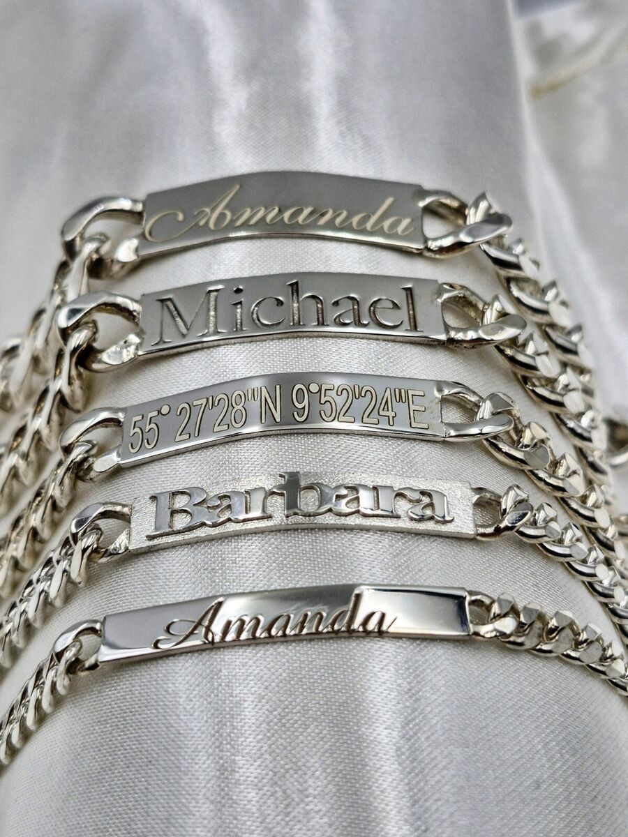 Custom Name Bracelet - Engraved ID Bracelet - Personalized Custom Name Bracelet - Engraved ID Bracelet - Personalized