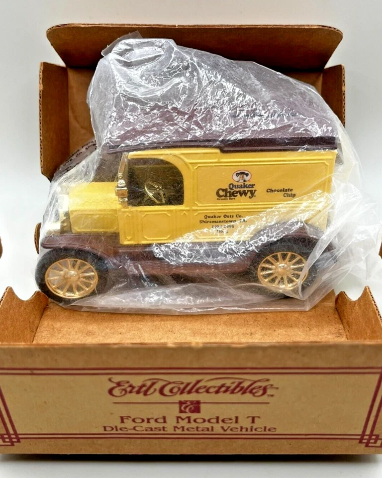 Vintage ERTL 1917 Ford Model T "Quaker Oats" Chewy Choc. Chip Bank 1:25 Mfg 1995 - Image 2 of 4