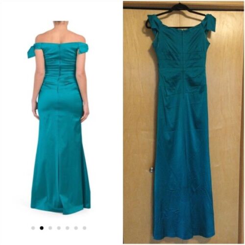 NWT Teri Jon Off-the-Shoulder Taffeta Evening Gown Size 6 Retail $760 - Picture 2 of 12