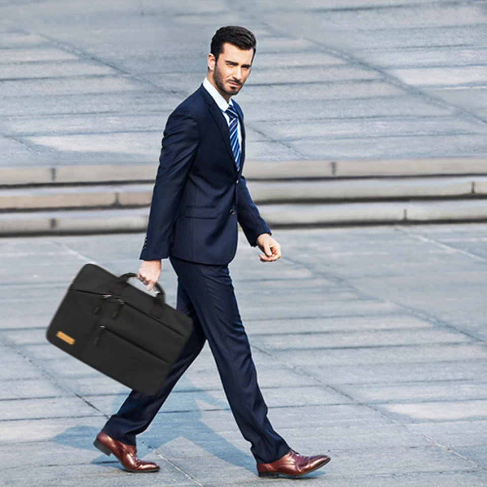 Bolsa de mão para laptop 13" 14" 15.6" bolsa estojo à prova d'água à prova d'água bolsas duráveis - Imagem 3 de 4