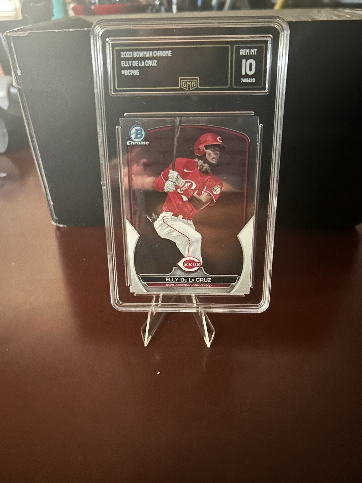 2023 Bowman Elly De La Cruz GMA 10 Chrome Prospects #BCP-65 Cincinnati Reds