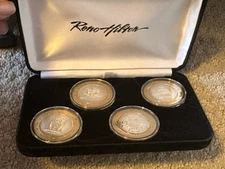 Reno Hilton 2000 Millennium .999 Silver Strike Casino Coin Token Set