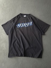 Vintage 2000s Toronto Blue Jays Alex Rios Majestic Black Faded T-shirt XXL
