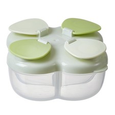 Formula Dispenser No-Spill with Four Compartment, Infant Milk Dispenser Porta...
