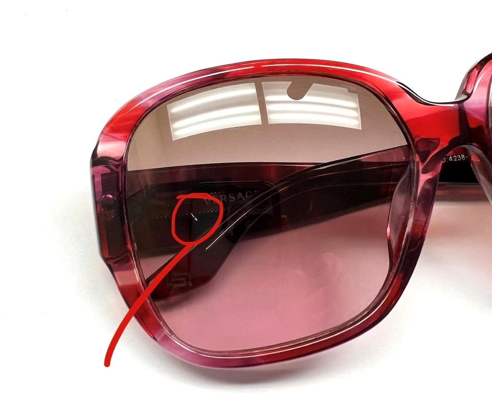 Gafas de sol Versace MOD 4238-B 927/14 cristal rojo rosa Habana con logotipo de cristales Foto 4 de 4