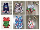 NEW Boutique Baby Girls Romper & Lot Size 3-6 M Wholesale Watermelon Rainbow — photo 1