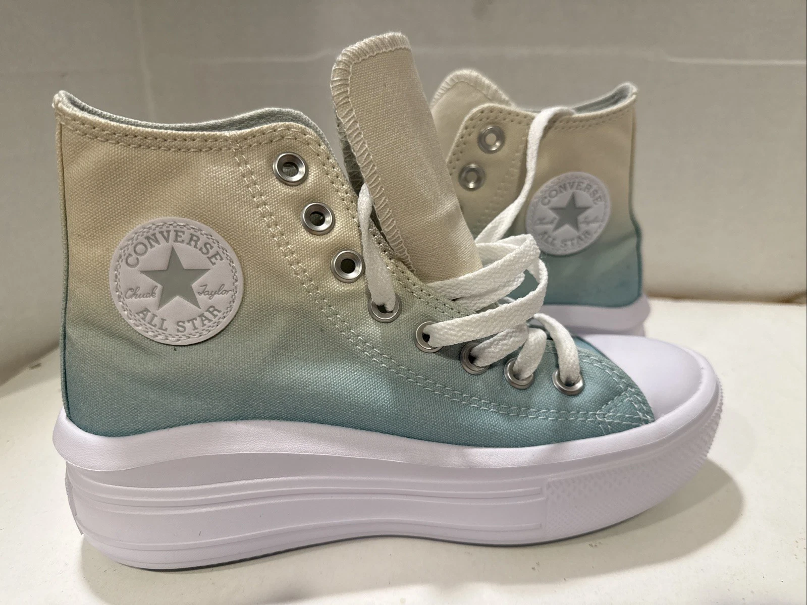 Converse Chuck Taylor All Star Move High Ombre da donna taglia 6 rugiada leggera