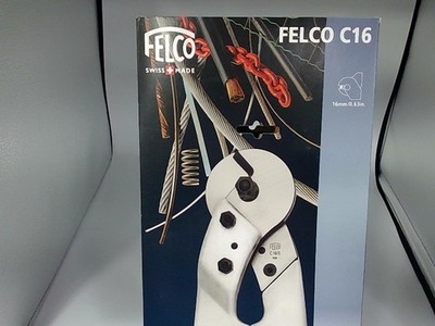 FELCO Wire & Cable Cutter C16 Silver/Red, 16mm Cap., 23'' Long, Swiss Made