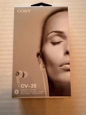 Coby CV-25 Earbuds - White, In-Ear, 3.5mm Jack
